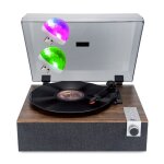 Tourne - disque vinyle ea - pl200 - wood haut - parleurs int�gr�s 40w pmpo - 33 45 et 78 tours - bluetooth ...