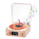 Tourne - disque vinyle - yyv - vintage waves - haut - parleur bluetooth - lumi�res rvb - aide au sommeil ...