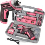 Tournevis lectrique 3. 6v rose - perceuse visseuse devisseuse sans fil avec ensemble doutils - boite ...