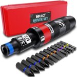 Tournevis � percussion manuel - 1 / 2 pouce - multifonctions - 6 pans - plat - torx