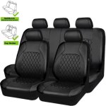 Pour toyota auto housse de si�ge de voiture ensemble complet en cuir 5 places protection avant arri�re ...