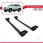 Pour toyota land cruiser prado (j120) 2002 - 2009 ace - 3 barres de toit railing porte - bagages de voiture ...