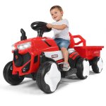 Tracteur 3 vitesses avec remorque amovible et t�l�commande 24 ghz avec lumi�res led musique klaxon et ...