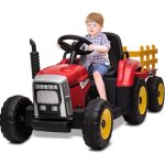 Tracteur �lectrique 12v pour enfants avec remorquevoiture pour tout - petits avec t�l�commandephares ...