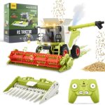 Tracteur telecommand� enfant moissonneuse - batteuse t�l�command�e avec lumi�re et du son 24 ghz 1:24 ...