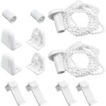 Trahoo - lot de 2 accessoires pour stores enrouleurs (17 mm / pvc / sans percage) fixation pour store ...