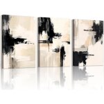 Trahoo - 3 pices minimaliste  lencre tableau decoration murale encadr toile peinture abstraite noir ...
