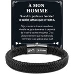 Trahoo - cadeau pour homme / fils / papa bracelet en cuir pour homme cadeau anniversaire pour homme fils ... Trahoo - cadeau pour homme / fils / papa bracelet en cuir pour homme cadeau anniversaire pour homme fils ...
