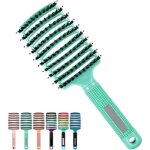 Trahoo - pop magic brosse  cheveux dmlante pour femmes et enfants en poils de sanglier pour brushing ...