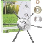 Trahoo - tte de dbroussailleuse en fil dacier - 6 lames - avec alsage de 254 mm - brosse mtallique ...