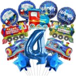 Train ballon anniversaire 4 ans set - 12 pices en aluminium helium gonflable pour decoration fte enfant ...