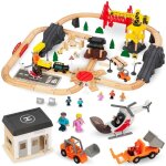 Train electrique & circuit voiture mamabrum ville avec chantier construction & transport minimalistes ...