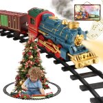 Train electrique nol enfant - circuit train vapeur electrique  2 voies - fume raliste son et lumiere ...