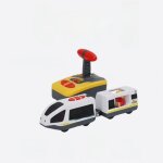 Train lectrique tlcommand compatible avec les voitures en bois cadeau pour enfants