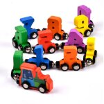 Train jouet en bois pour enfant ensemble de magntique train avec numro jeux educatif cadeau pour garons ...
