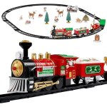 Train lectrique - nol - multicolore - lumires led - accessoires inclus - dcoration festive