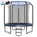 Trampoline � 244 cm pour enfants filet de protection poteau de 180 cm de haut �chelle certificat t�v ...