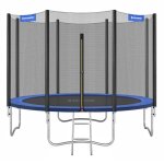 Trampoline � 366 cm pour enfants filet de protection �chelle poteau droit de 180 cm de haut certificat ...
