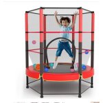 Trampoline pour enfants Ø140cm trampoline extérieur et intérieur avec filet de sécurité surélevé cadre ... Trampoline pour enfants Ø140cm trampoline extérieur et intérieur avec filet de sécurité surélevé cadre ...