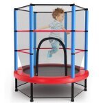 Trampoline pour enfants Ø140cm avec filet de sécurité surélevé cadre en acier trampoline extérieur et ... Trampoline pour enfants Ø140cm avec filet de sécurité surélevé cadre en acier trampoline extérieur et ...