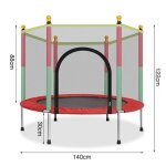 Trampoline pour enfants 140cm avec filet de scurit surlev trampoline extrieur intrieur stable ...