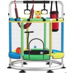 Trampoline pour enfants Ø150cm avec cadre en acier main courante en anneau anneaux suspendus hamac - ... Trampoline pour enfants Ø150cm avec cadre en acier main courante en anneau anneaux suspendus hamac - ...