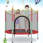 Trampoline pour enfants trampoline extrieur jardin jeux jouet dintrieur avec filet de scurit - 1. ...