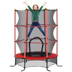 Trampoline enfant homcom Ø 163 × 19h m filet de sécurité porte zipée couvre - ressorts 6 poteaux rembourrés ... Trampoline enfant homcom Ø 163 × 19h m filet de sécurité porte zipée couvre - ressorts 6 poteaux rembourrés ...