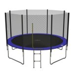 Trampoline - jump4fun - jump4fun deluxe - 14ft (427 cm) - �chelle incluse - filet de s�curit�