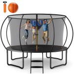 Trampoline extérieur merach Ø 366 cm cadre galvanisé filet sécurité panier de basket charge 150 kg ballon ... Trampoline extérieur merach Ø 366 cm cadre galvanisé filet sécurité panier de basket charge 150 kg ballon ...