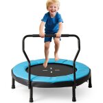 Trampoline fitness costway - d. 102cm - guidon en mousse et tapis de scurit cadeau pour 3  6 ans intrieur ...