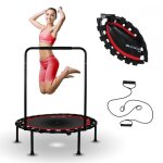Trampoline de fitness rond - mobiclinic - pliable - max 150kg - accoudoir rglable - amovible - 101x101x118cm ...