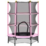 Trampoline enfant homcom Ø 140 × 190h m filet de sécurité porte zipée couvre - ressorts 6 poteaux rembourrés ... Trampoline enfant homcom Ø 140 × 190h m filet de sécurité porte zipée couvre - ressorts 6 poteaux rembourrés ...