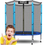 Trampoline de jardin pour enfants - janshop - 140 cm - filet de protection - poteaux m�talliques avec ...