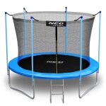 Trampoline de jardin - janshop - 183 cm - filet int�rieur - �chelle m�tallique - 6 poteaux en mousse