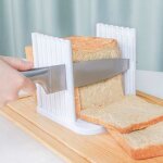 Trancheuse à pain toast - annefly - pliante et épaisseurs réglables - blanc Trancheuse à pain toast - annefly - pliante et épaisseurs réglables - blanc