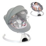 Transat bebe balancelle bebe electrique 0 � 12 kg avec berceuse5 vitesses de balancement assiette de ...