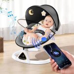 Transat bb balancelle bebe electrique de 0 - 12 mois charge maximale 15kg bluetooth 5 vitesses balancement ...