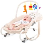 Transat bb bungee deluxe - hauck - winnie l'ourson - avec arche jouet - musical - beige