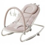 Transat b�b� evolutif rose fixe ou balancelle avec jouets d�veil si�ge confortable et compact parfait ...