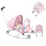 Transat pour bb - mipan - transat bb - avec arche de jeux et ttire - portable - pour intrieur ...