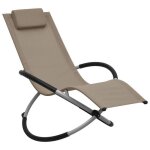 Transat - enfant - chaise longue pliante - acier taupe - rsistante  leau - avec coussin