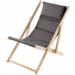 Transat jardin pliable confort kadax bois et gris �cologique et durable