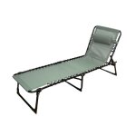 Transat - juanio - bain de soleil 188 x 55 x 30 cm - kaki - acier anti - rouille - coussin amovible
