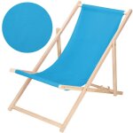 Transat pliable en bois springos ? idal pour le jardin la plage ou le balcon