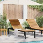 Transat - vidaxl - 4010620 - bois dacacia massif - dossier ajustable - 200x55x35 cm