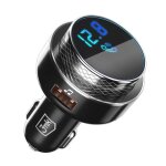 Transmetteur fm bluetooth - 3mk - chargeur allume - cigare usb - quick charge 30w - noir