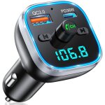 Transmetteur fm bluetooth 5. 3 54w [pd + qc 3. 0] adaptateur bluetooth voiture allume cigare charge rapide ...