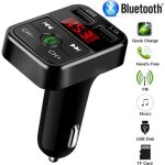 Transmetteur fm bluetooth - adaptateur radio - chargeur usb - lecteur mp3 - mains libres - noir