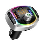 Transmetteur fm bluetooth kit main libre voiture bluetooth avec chargeur allume cigare usb qc3. 0 + type ...